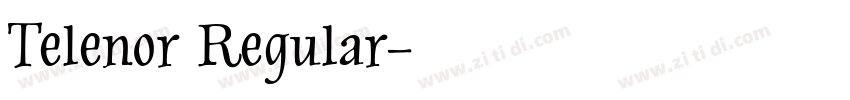 Telenor Regular字体转换